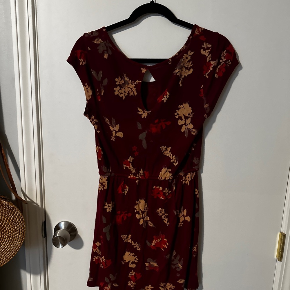 Lucky Brand Floral Burgundy Dress